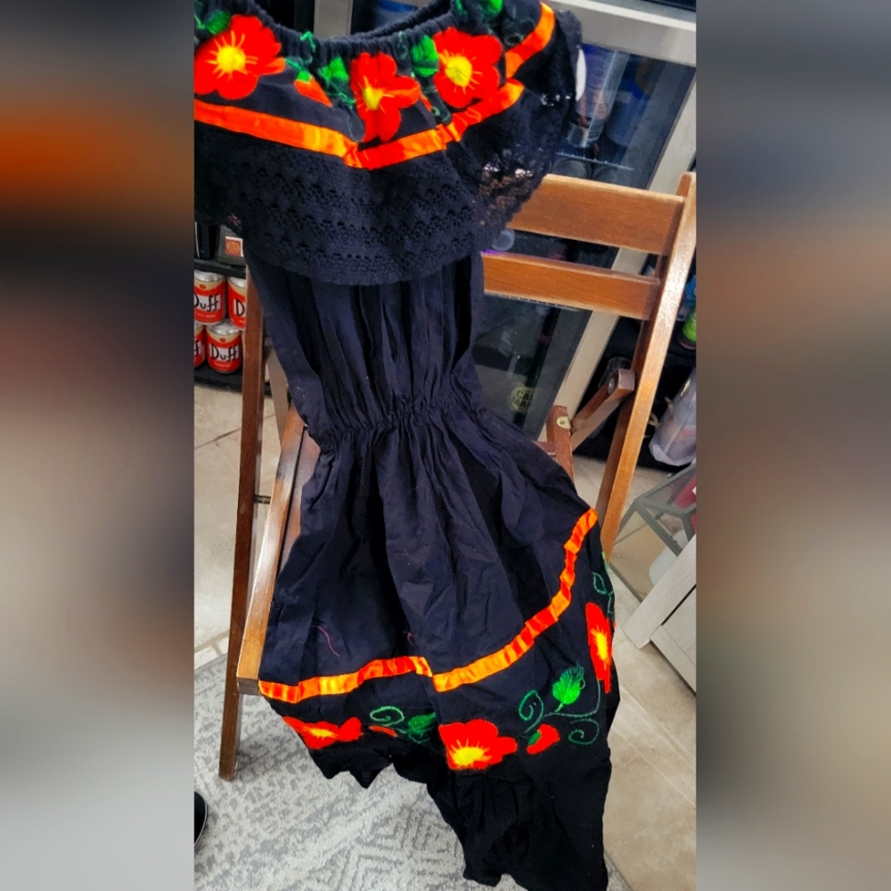 Mexican Dress botdafo traditional women M/L